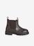 Leather elasticated boots for boys dark brown 