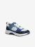 Leather lace-up trainers for boys navy blue 