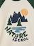 Long-sleeved T-shirt for boys green+navy blue+ochre 
