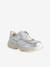 Touch-fastening textile trainers for girls silver 