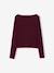 Pack of 2 Ribbed T-Shirts for Girls, JONEN bordeaux red+English green+marl grey 