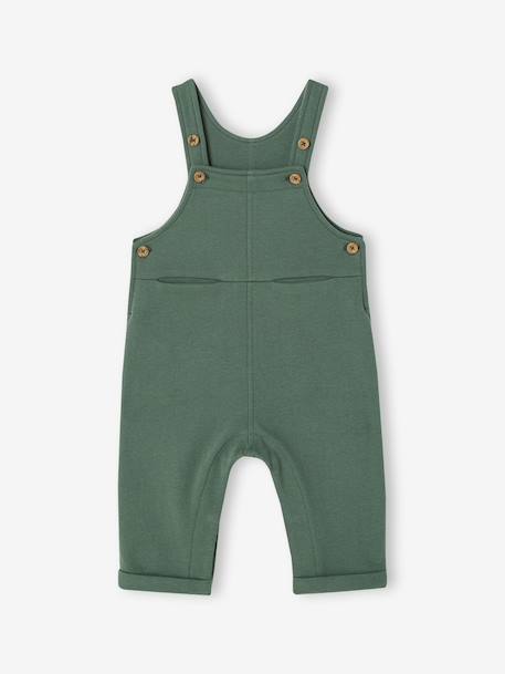 Fleece Dungarees for Babies BLUE DARK SOLID+dark green 