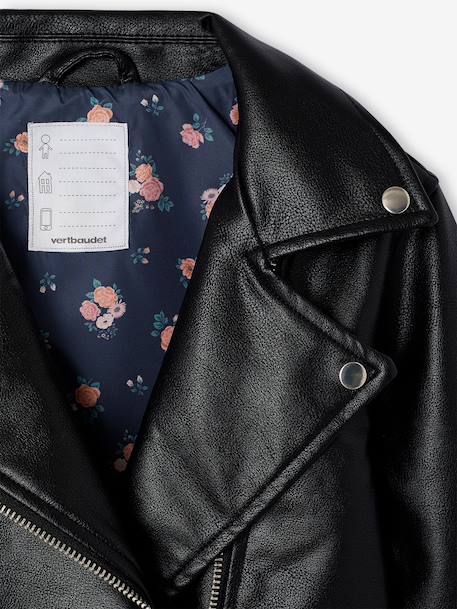 Biker jacket for girls black 