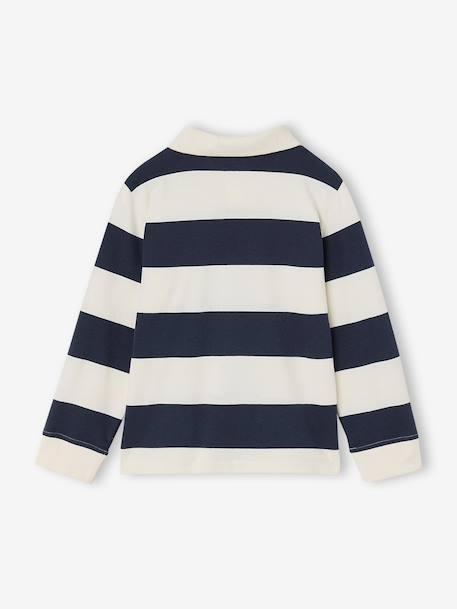 Pack of 2 Long-Sleeved Polo Shirts for Boys green+navy blue 
