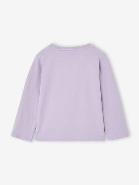 Long-sleeved T-shirt for girls mauve+plum 