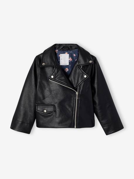 Biker jacket for girls black 