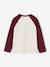 Long-sleeved raglan T-shirt for boys bordeaux red 