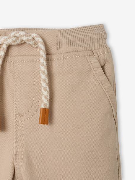 Lined Twill Trousers for Baby Boys beige+Dark Blue+GREEN MEDIUM SOLID+pecan nut 