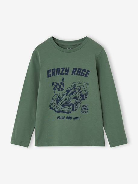 Long-sleeved T-shirt for boys anthracite+cappuccino+red+sage green+white 