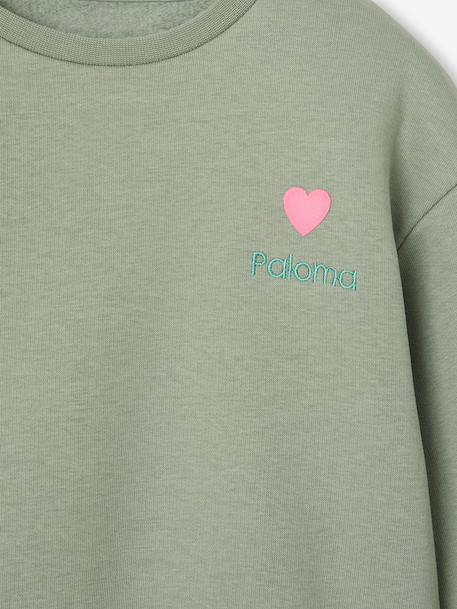 Basics Sweatshirt with Motif for Girls anthracite+coral+purple clover+sage+vanilla+violet 