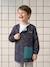 Customisable zip-up smock for boys night blue 