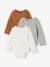 Pack of 3 long-sleeved bodysuits for baby caramel 