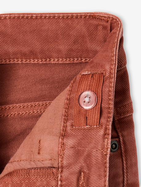 NARROW Hip, MorphologiK Slim Leg Coloured Trousers, for Boys beige+black+clay beige+emerald green+night blue+petrol blue+rust+tomato red 