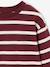Striped Long-Sleeved T-Shirt for Boys bordeaux red+ecru+night blue 