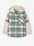 2-in-1 Two Fabric Shirt for Boys chequered green+chequered white 