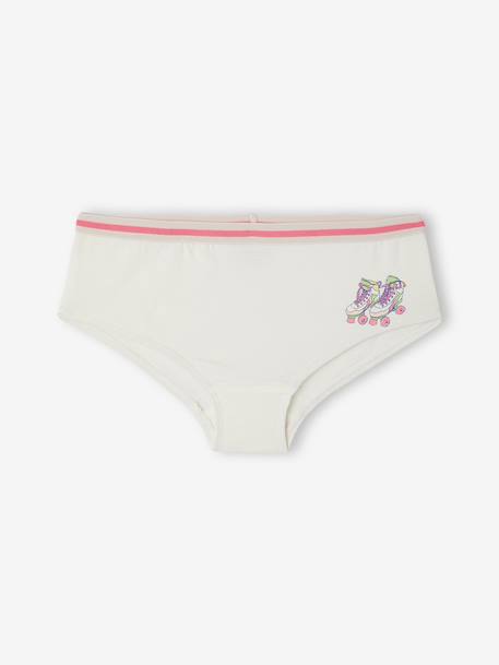 Pack of 7 shorts for girls ecru 