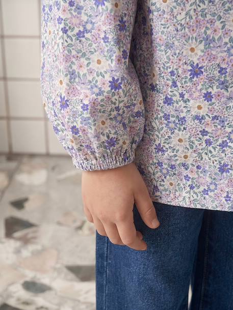 Customisable pinafore smock for girls soft lilac 