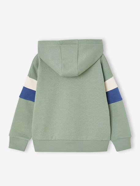 Hooded Sweatshirt with Print marl white+navy blue+pecan nut+sage green+white 