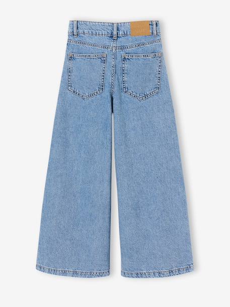 Wide-leg jeans for girls denim grey+medium blue 