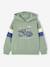 Hooded Sweatshirt with Print marl white+navy blue+pecan nut+sage green+white 