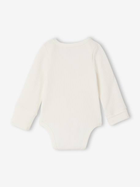 Pack of 3 long-sleeved bodysuits for baby caramel 
