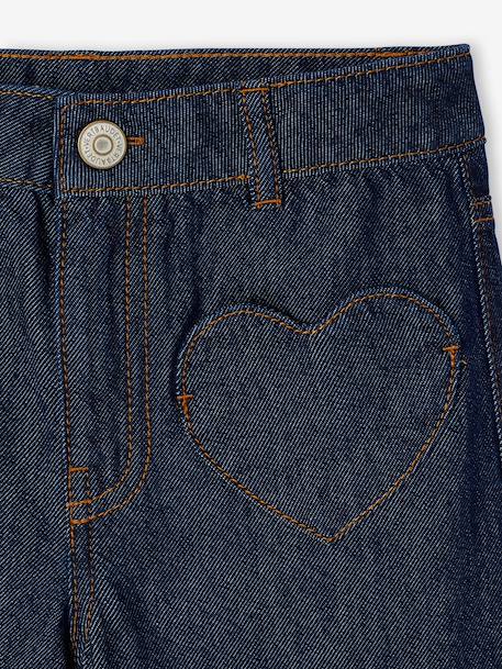 Wide-leg jeans for girls brut denim+medium blue 