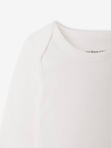 Pack of 3 long-sleeved bodysuits for baby caramel 