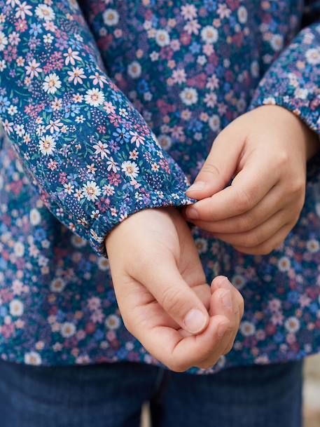 Customisable smock for girls deep blue 
