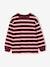 Striped Long-Sleeved T-Shirt for Boys bordeaux red+ecru+night blue 