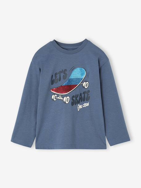 Long-sleeved T-shirt for boys medium blue 