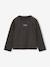Long-sleeved T-shirt for girls anthracite+ecru+old rose 