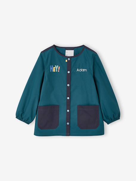 Personalised boy's apron dark green 