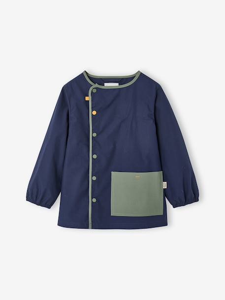 Cool School Smock for Boys blue+deep blue 