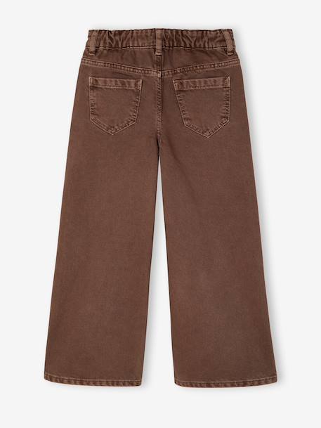 Wide-leg trousers in girls' colours chocolate+green+grey blue+plum+rose 