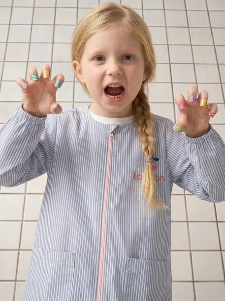 Customisable smock for girls blue 