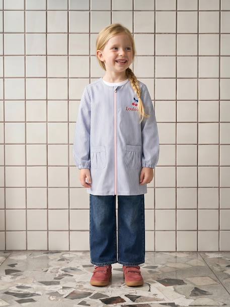 Customisable smock for girls blue 