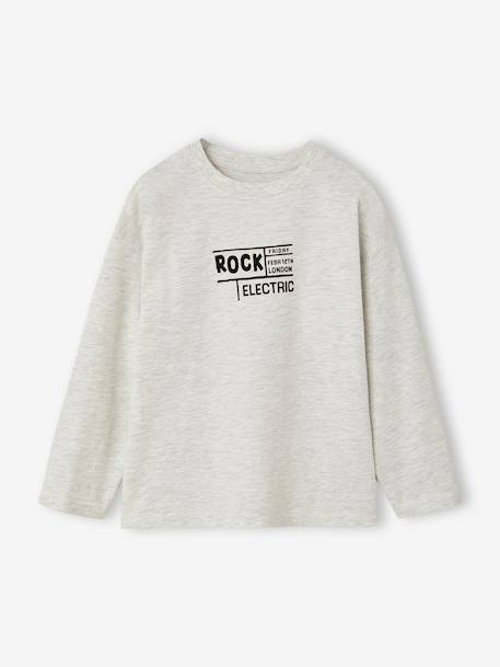 Long-sleeved T-shirt for boys marl white 