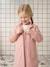 Customisable snap-fastening school smock for girls rosy 