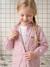 Customisable buttoned school smock for girls candy pink 