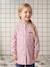 Customisable buttoned school smock for girls candy pink 