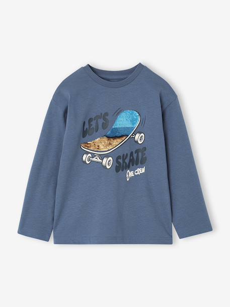 Long-sleeved T-shirt for boys medium blue 