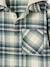 2-in-1 Two Fabric Shirt for Boys chequered green+chequered white 