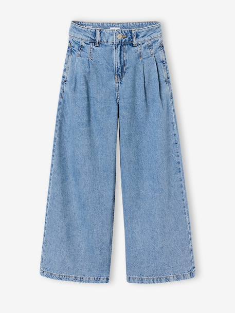 Wide-leg jeans for girls denim grey+medium blue 