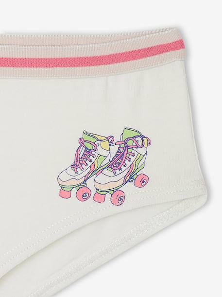 Pack of 7 shorts for girls ecru 
