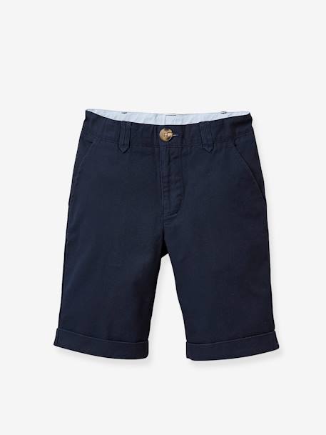 Boy's classic Bermuda shorts Navy+Sand 