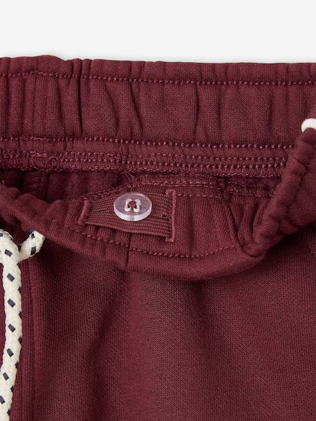 Jogging trousers for boys bordeaux red+slate grey 