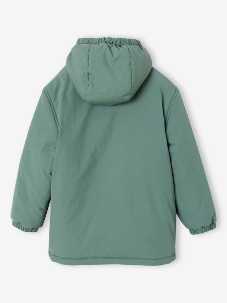 Hooded Sherpa-Lined Parka for Boys black+khaki+sage green 