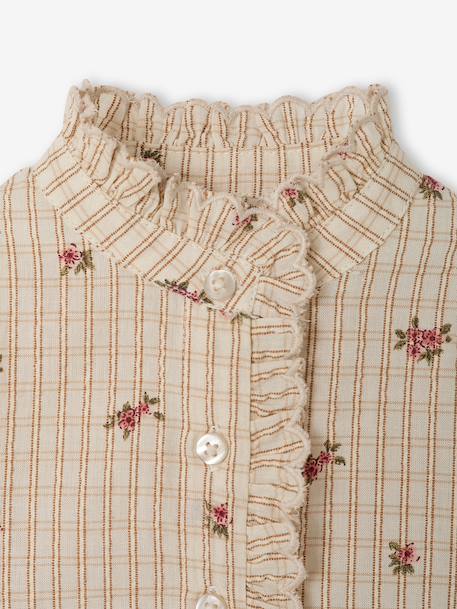 Blouse with long sleeves for baby girls ecru 