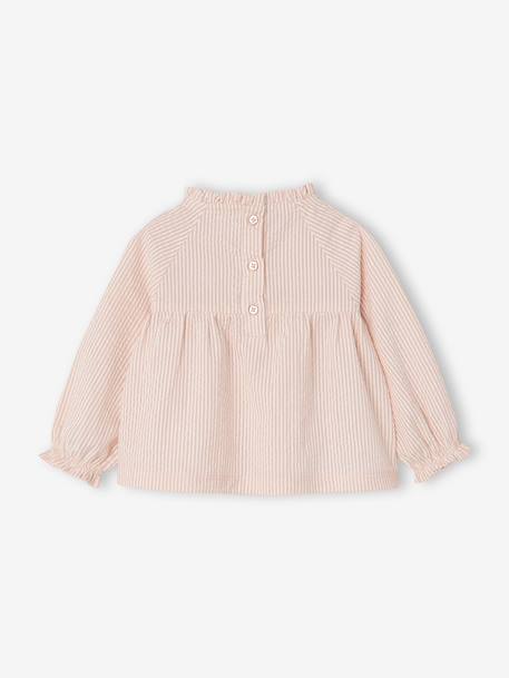 Long-sleeved blouse for baby girls rosy 
