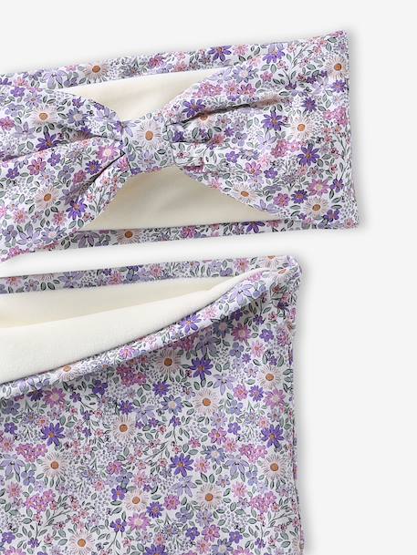 Girls's headband and snood set soft lilac 